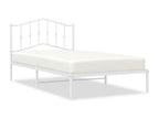 Metal bed frame with white headboard 107x203 PTKH03582