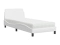 Bed with white mattress 90x190 cm faux leather RJHW91658