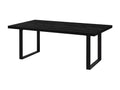 Lumenao - Rectangular Table 200cm Black Wood Look Black Metal U-Shaped Base KDFC83175