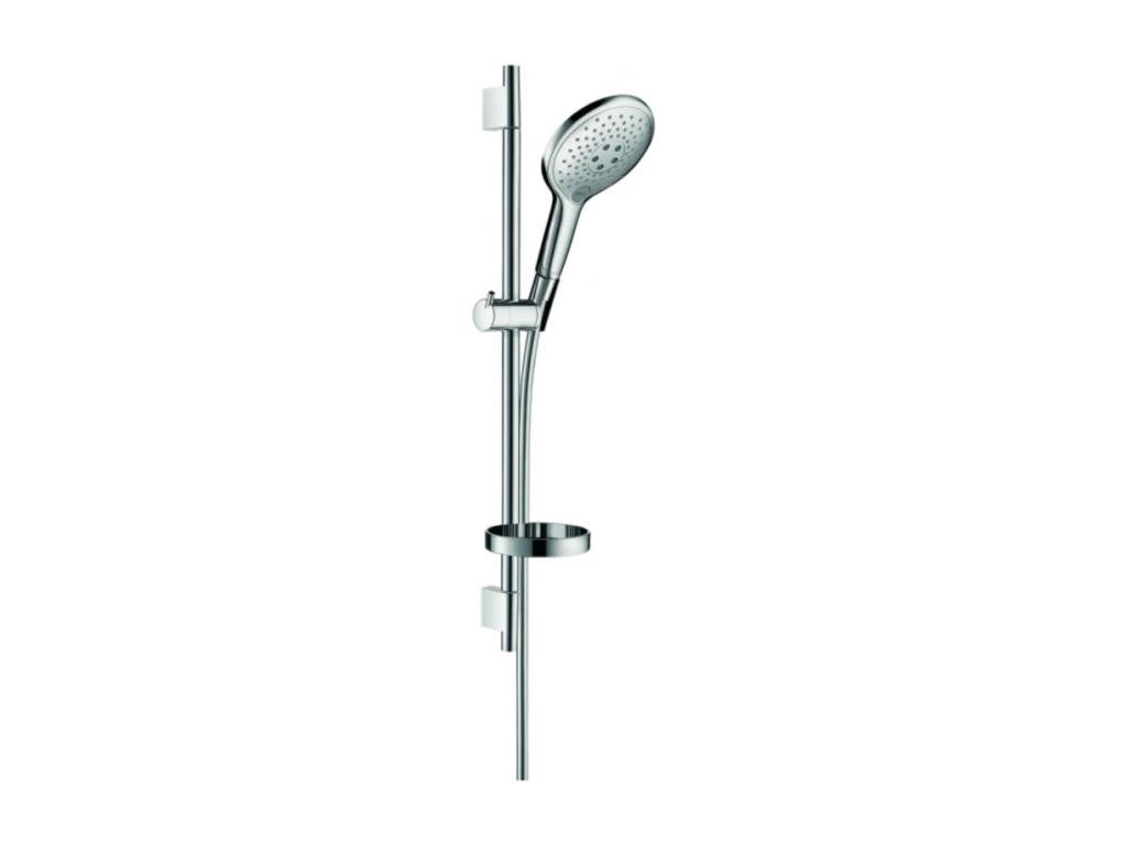 Zensova Raindance Select S 150 3-jet shower set with 65cm Unica'S puro shower rail and chrome soap dish VUCC23723