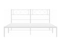 Metal bed frame with white headboard 135x190 cm SVYT93159