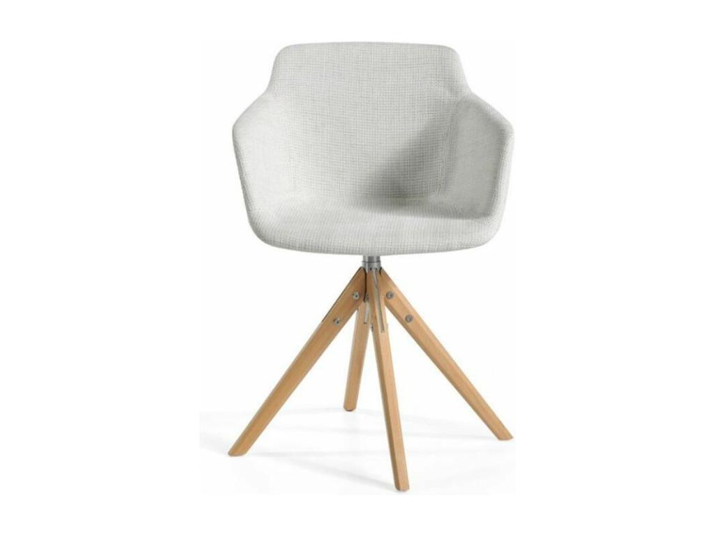 Ventoriq swivel chair in fabric with light solid ash legs - Ventoriq color 24 VKFY72967