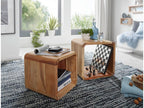 Side Table Set of 2 Solid Wood Nesting Tables Low Coffee Tables Modern Living Room VEFG22735