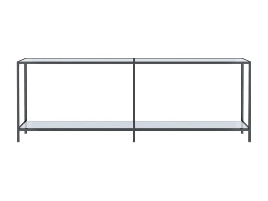 White console table 220x35x75.5 cm Tempered glass UTPU91047