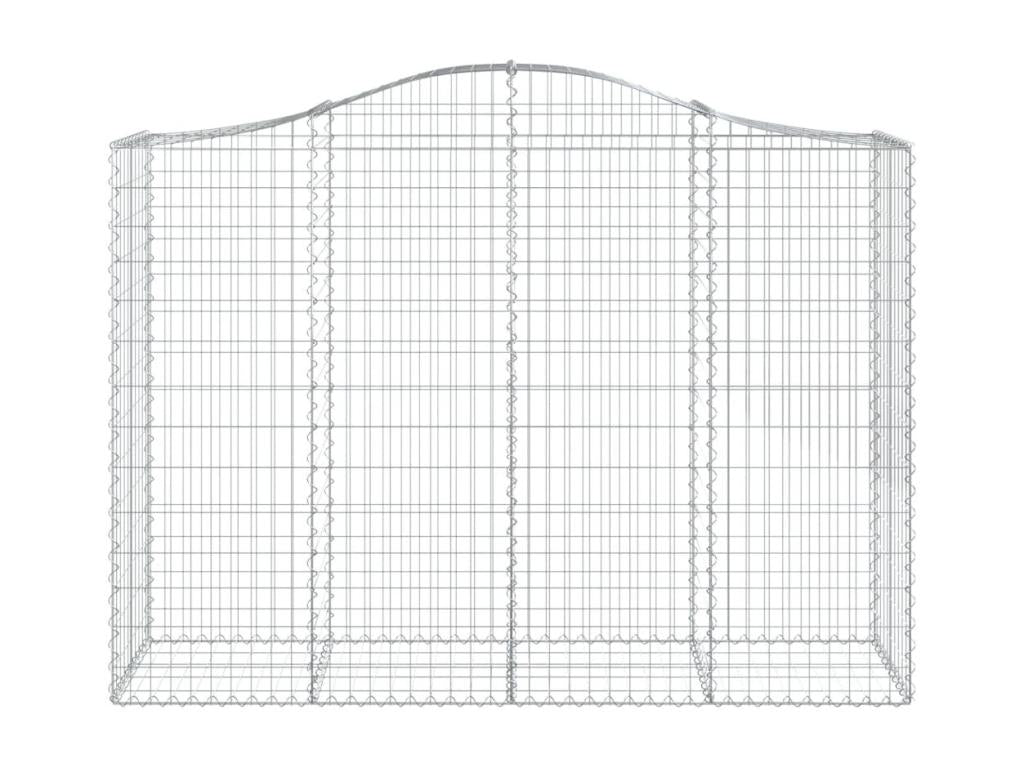 Arched gabion baskets, 12 pcs, 200x50x140-160 mm, galvanized iron, WTWZ69415