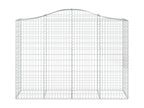 Arched gabion baskets, 12 pcs, 200x50x140-160 mm, galvanized iron, WTWZ69415
