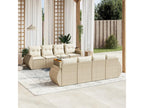 Garden furniture set with cushions, 9 pieces, beige woven resin AVSB21632