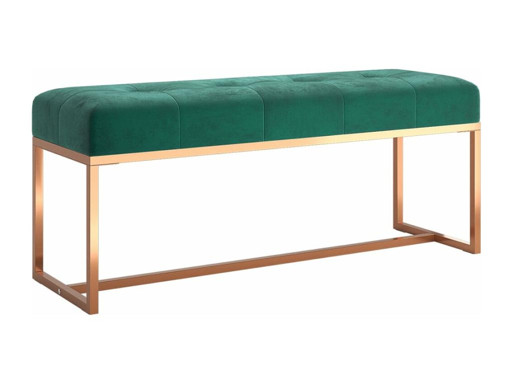 Dark Green Bench 110x36x45 cm Velvet PNCV13919