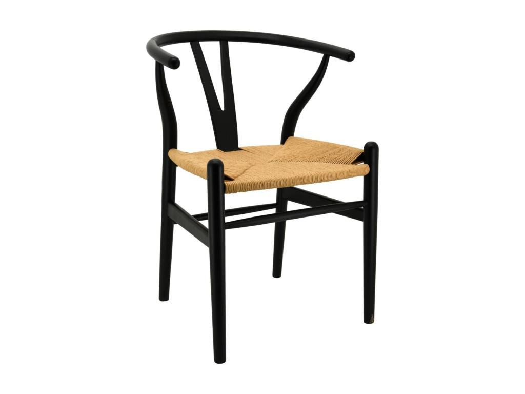Chair in black lacquered birch and Lumenao paper IZIA89283