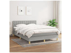 Zensova bed with mattress, light grey, 140x200 cm, Zensova NBHA93161