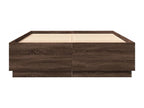 Brown oak bed frame 120x200 engineered wood HBAP89661