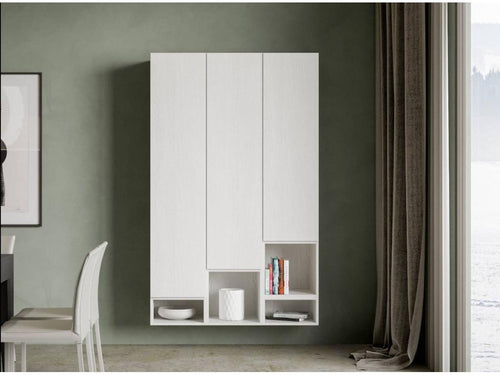 Lumenao modular wall-mounted wardrobe, white - 7 pieces LBCX58068