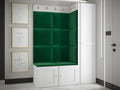 Lumenao 377 Hallway Unit 186x124x46cm White - Green Laminate - Upholstery - Lumenao OFLJ66289