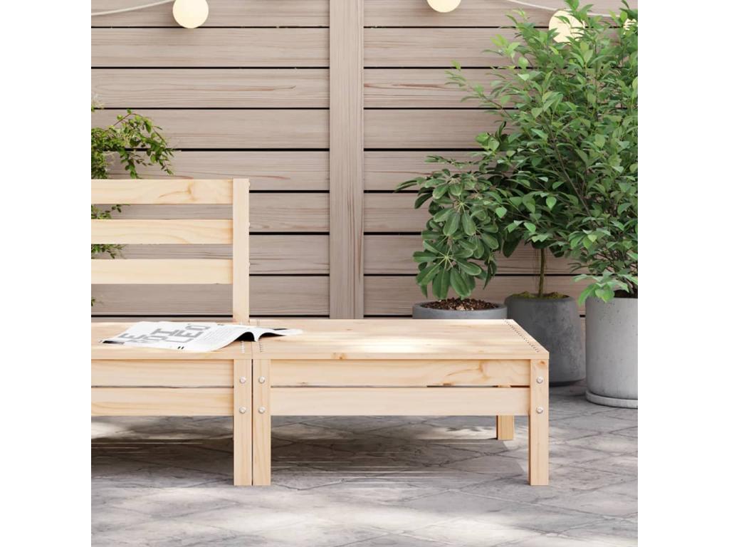 Solid pine wood garden footrest YSKP60482