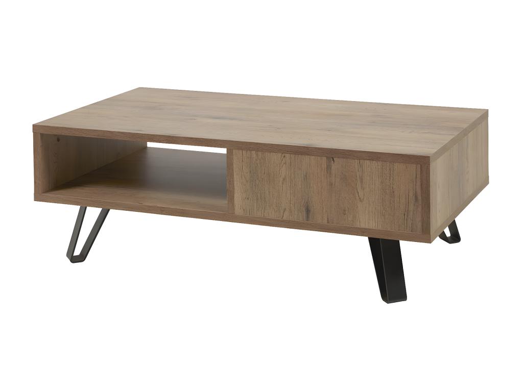 Zensova - Coffee Table with 1 Drawer, Natural Wood Effect and Zensova ZHGZ19751