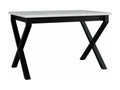 Victorville 300 White - Black Table 75x80x140cm Extension Laminate Metal QEAY61572