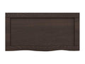 Dark brown wall shelf, solid treated oak wood SHNV84860