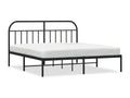 Metal bed frame with black headboard 160x200 cm KJNV78747