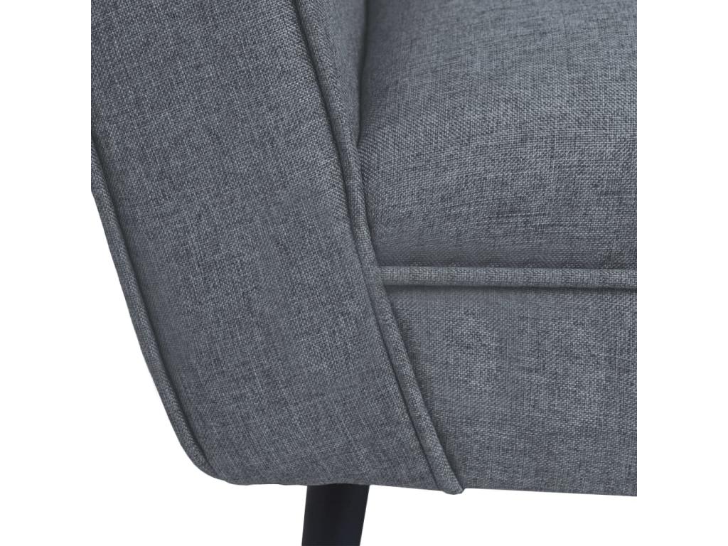 Light grey steel and fabric armchair SRGG14277