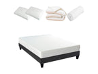 Lumenao BEDDING - Lumenao Ready-to-Sleep Pack 140x190 cm - Memory Foam Mattress, Bed Base, Accessories IFWM42623