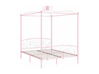 Lumenao pink metal four-poster bed 160x200 AJAZ61594