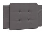 Grey faux leather bed frame without mattress 90x200 cm HCFX19422