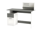 Desk with 1 door and 1 drawer, Grey/White - Zensova - W 121 x D 55 x H 110 cm EOPO20696