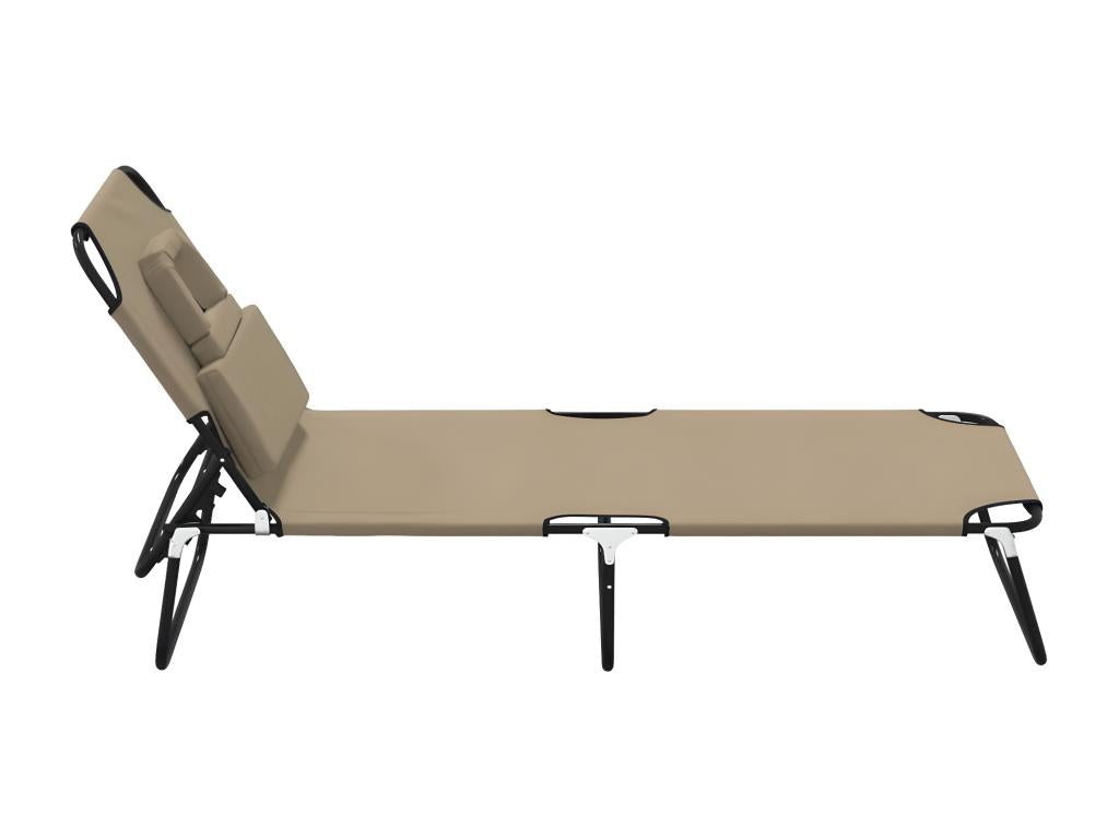 Zensova folding chaise longue, powder-coated steel, ZVZM72778