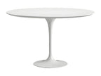 Round tulip table - Matte black top - Diameter 150 cm - Matte white base RYMF99680