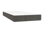 Zensova bed and mattress, Dark Grey, 200x200 cm, Velvet, JAKK88064