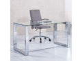 Chrome-colored office desk - Length 140 x Width 70 cm VDTM73813