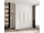Lumenao 2 245.5/180/50 4-Door Hinged Wardrobe, White/Gold QHQP93808