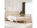 Bed frame without mattress 140x190 cm solid wood MHUD18173