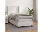 Zensova bed with mattress, white, 80x200 cm, faux leather, MFDM50215