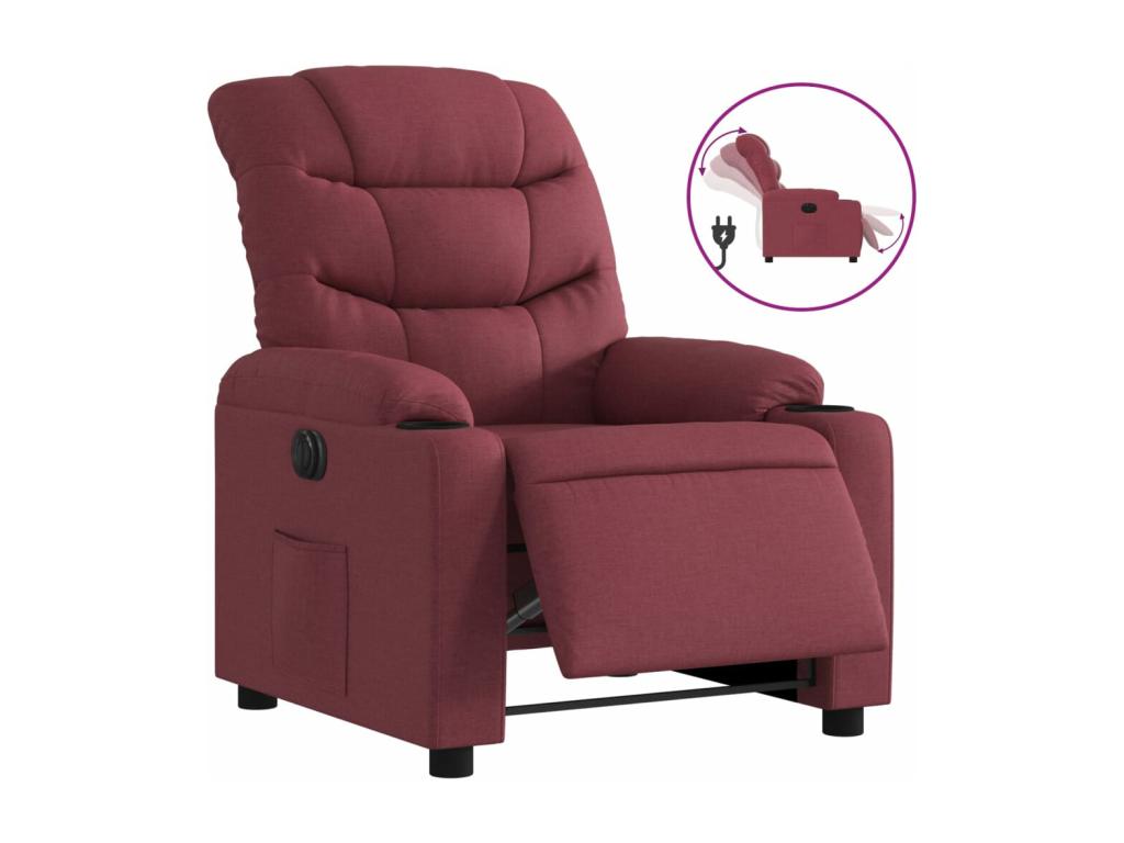 Zensova WEWL81858 Electric Recliner Chair, Red