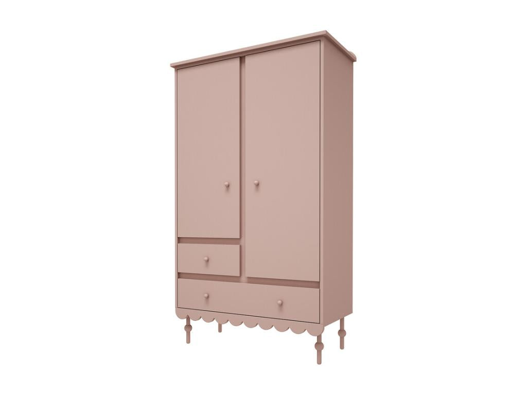 Zensova Pink 2-Door 2-Drawer Wardrobe ZOKW84534