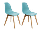 Set of 2 Zensova Scandinavian Chairs 82cm Blue UZNA39596