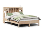 Bookshelf bed without mattress 135x190 cm solid pine wood EEYZ42324
