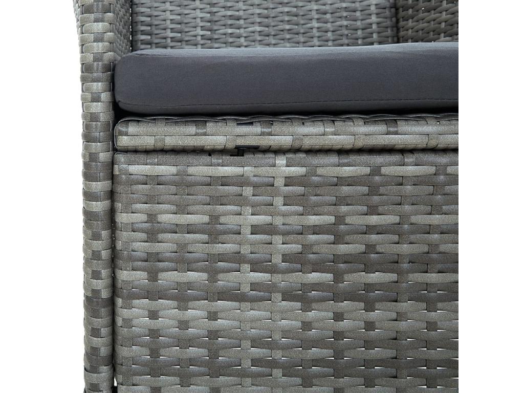 5-Piece Outdoor Dining Set and Cushions, Wicker Resin QFUS96341