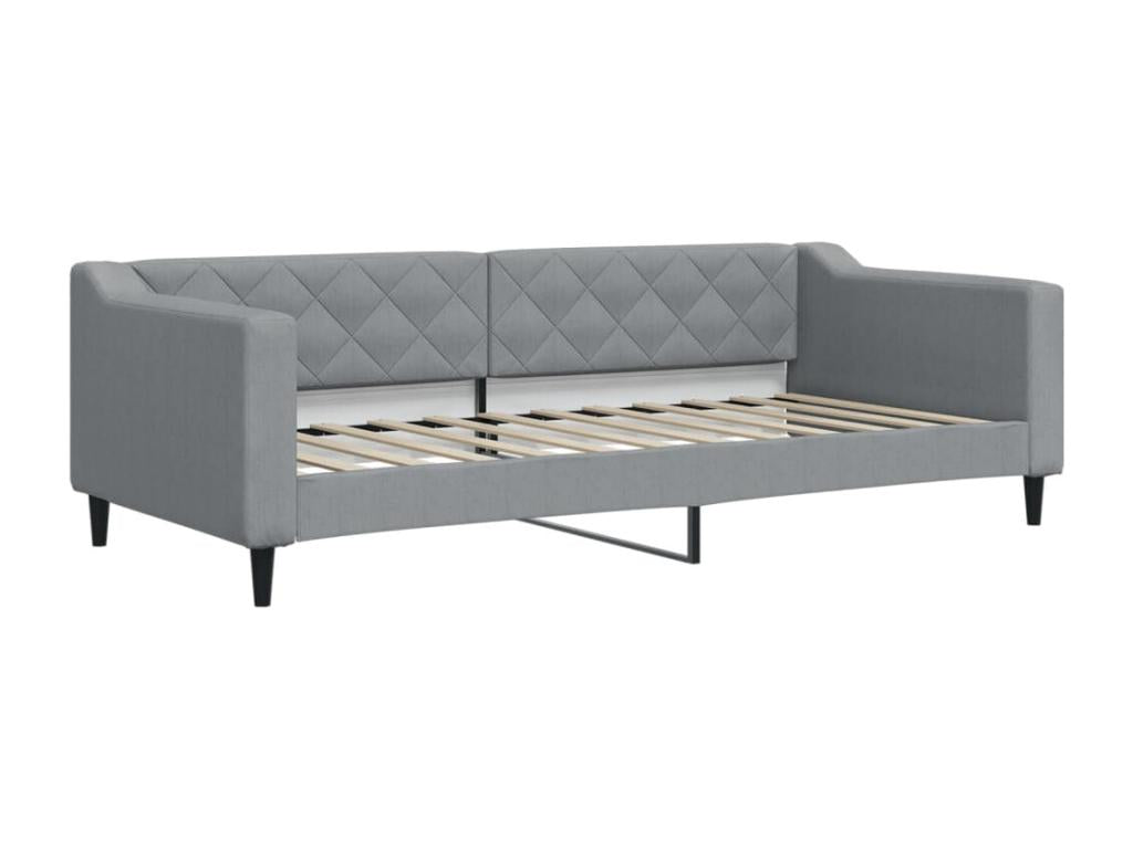 Daybed with pull-out bed and drawers, light grey, 90x200 cm, Zensova SLFX04055