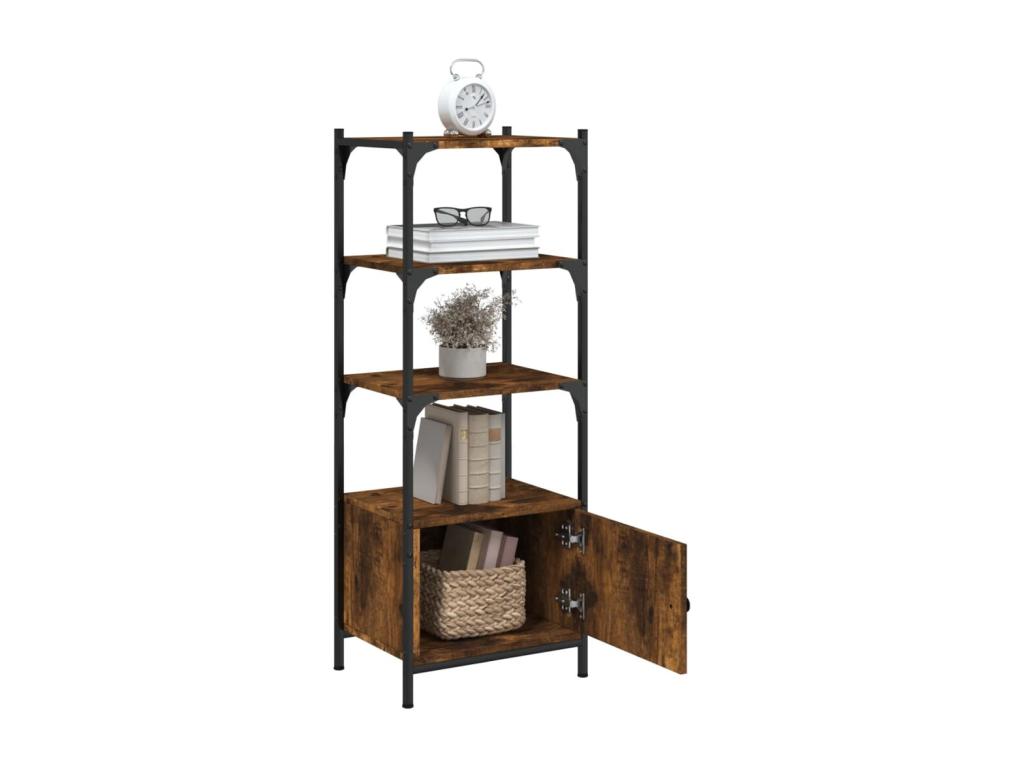 3-tier bookcase in smoked oak, 41x30x109.5 cm, TXUX98186