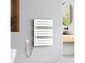 Lumenao Electric Towel Warmer Panel with Heating Element, Thermostat, Heating Strip with Timer, White, 762x600mm, 400W, HGZR71358