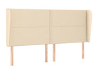 Headboard with wings, Cream, 163x23x118/128 cm, Zensova IMEV50712