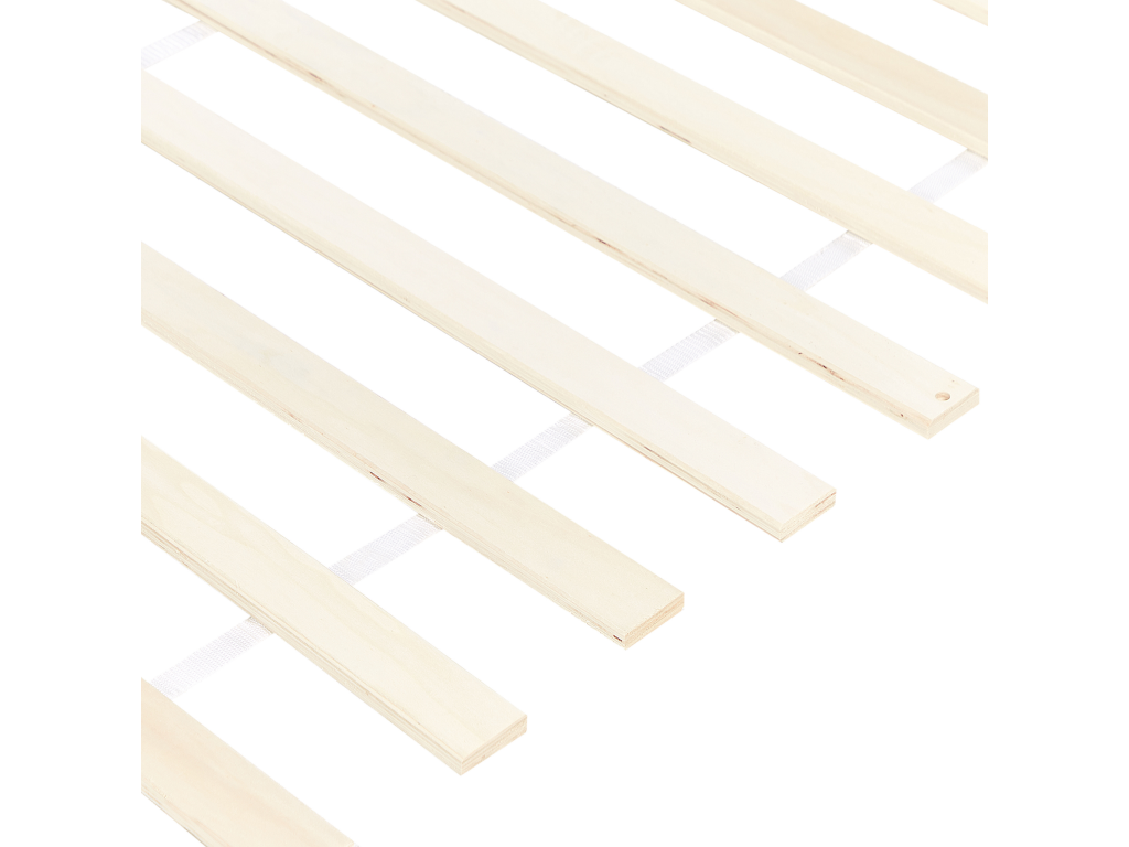 GIVERNY 90x200 cm White Wooden Bed with Slatted Base SWDN29961