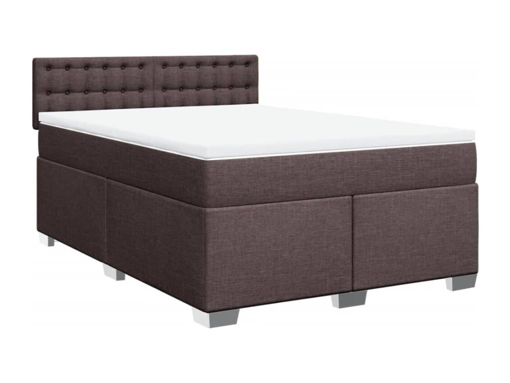 Zensova bed with mattress, dark brown, 140x200 cm, RVHT33565