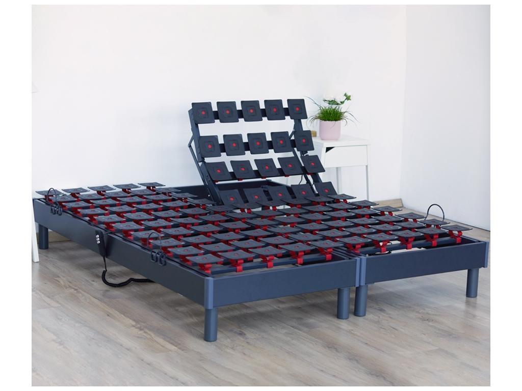 Set of adjustable bed bases, grey, dimensions - 2x90x200 cm LOOZ18359