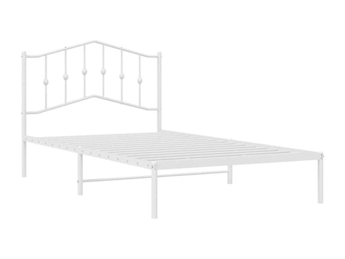 Metal bed frame with white headboard 107x203 PTKH03582