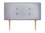 Zensova Faux Leather Headboard with 2 Buttoned Zensovae 90x105cm with Legs for 80/90cm Beds - Silver NAWA80748