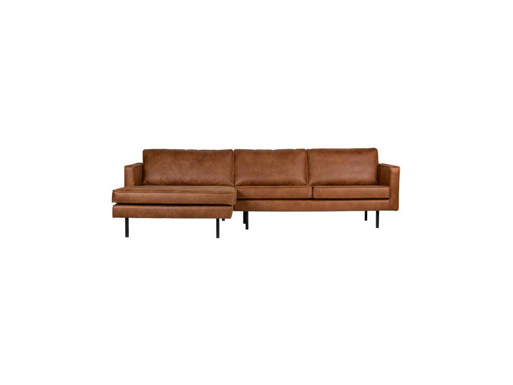 Zensova - Left-hand corner sofa, 4-seater, in brown recycled leather GFVX25704