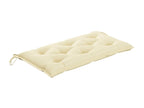 Garden bench with cream-white cushion, 112cm, teak wood, FMKI42872
